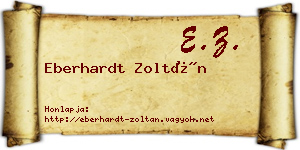 Eberhardt Zoltán névjegykártya